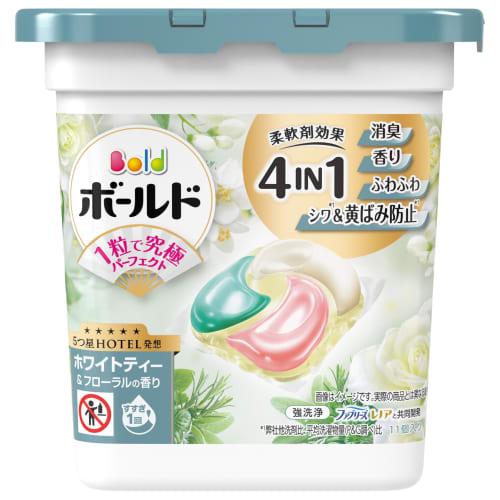 Bold Laundry Detergent Gel Balls 4-in-1 White Tea & Floral Scent, 11 Count