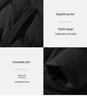 Men's Plus Size Mid-Length Winter Jacket with Detachable Hood and Fur Collar