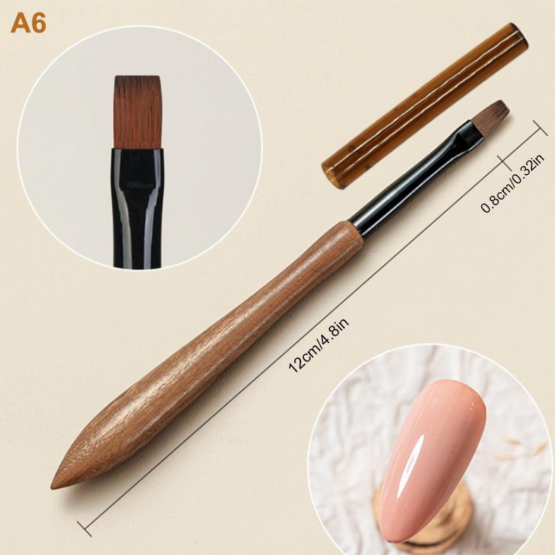 Manicure Pen Gourd Pen Walnut Sandalwood Rod Pull Line Painting Flower Hook Line Painting Gradient Smudge Light Therapy Brush