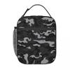 Camo Camouflage Insulated Lunch Bag for Women Children Leakproof Food Boxes Thermal Lunch Box Tote