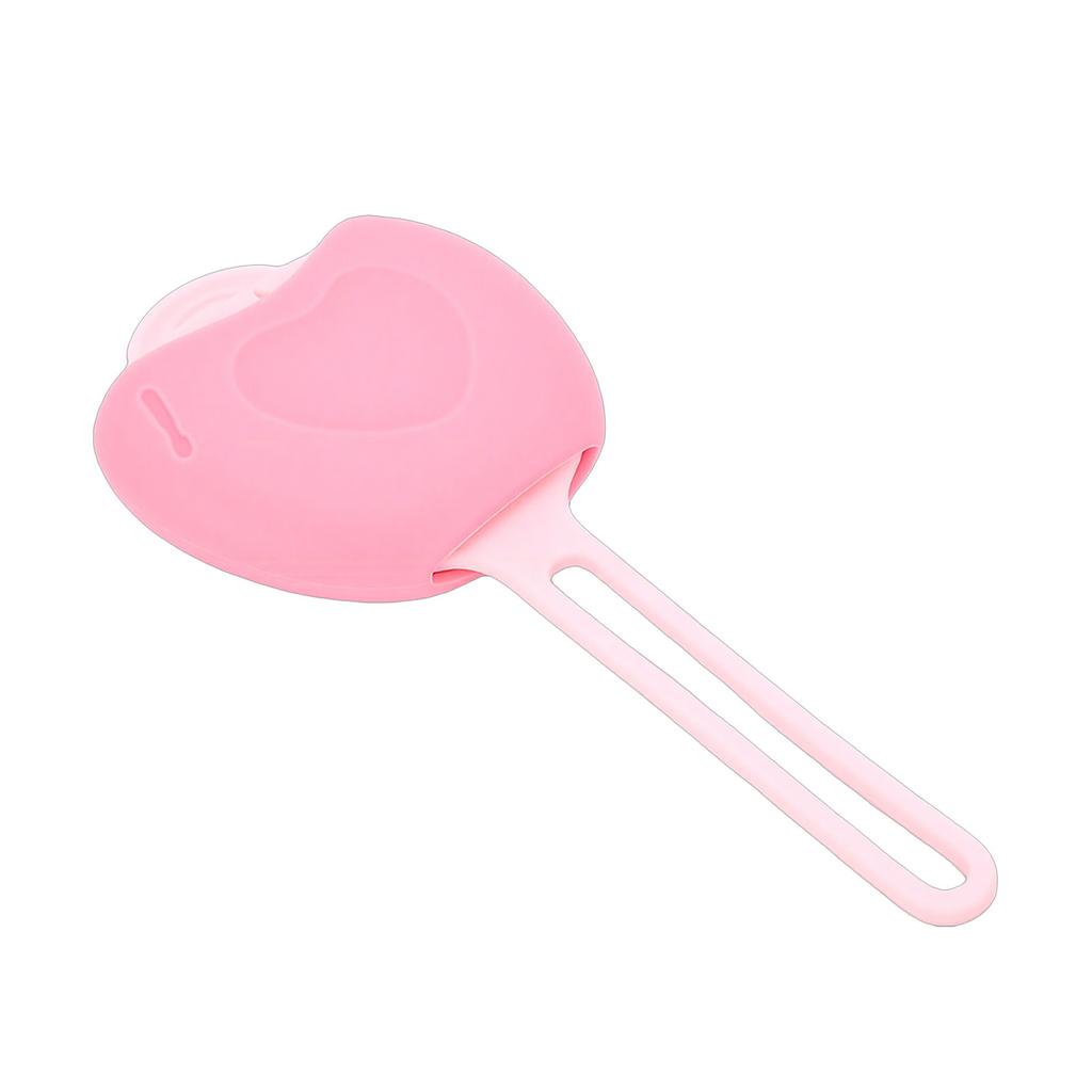 Pinceau à lèvres en silicone   Applicateur de rouge à lèvres anti-poussière Brosse à baume Housse de protection Rose