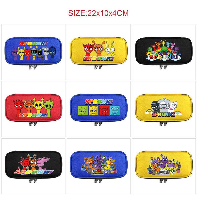 Sprunki Print School Handheld Pencil Case Stationery Box
