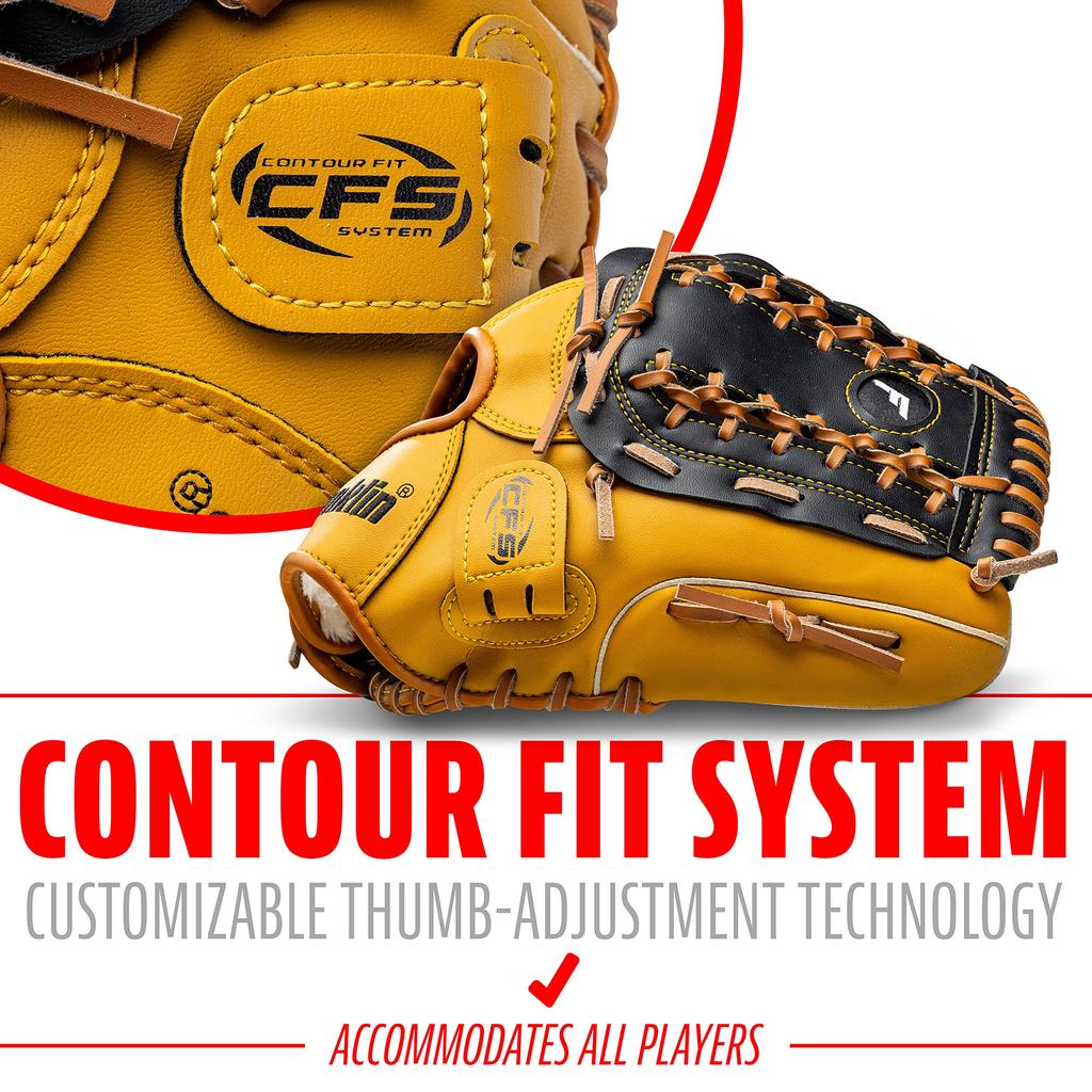 Franklin Sports Field Master 30cm Importiert von Baseball/Softball Handschuh, Infield/Outfield, Rechtshänder,