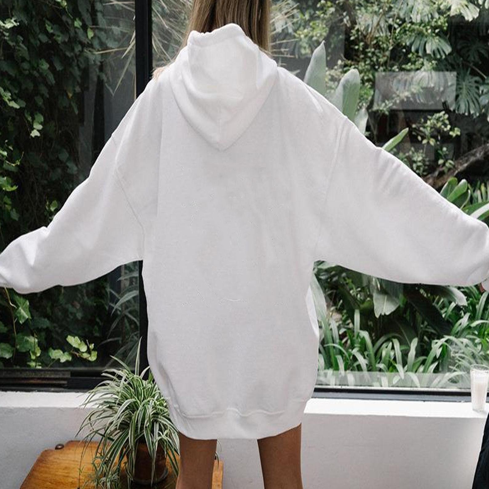 Весна Осень Толстовка Женская Заниженная Плечевая Часть Рукав С Капюшоном Толстовка — фото 16