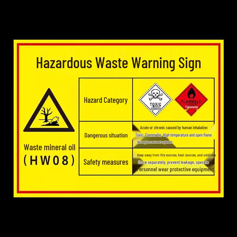 Jinlongxing Emergency Hazardous Waste Warning Sign