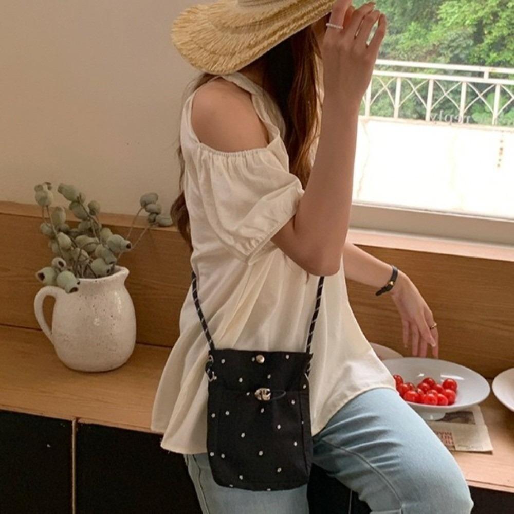 Flower Printed Pleated Cloud Crossbody Bag Lightweight Folded Slant Bag Phone Shoulder Bag Daily