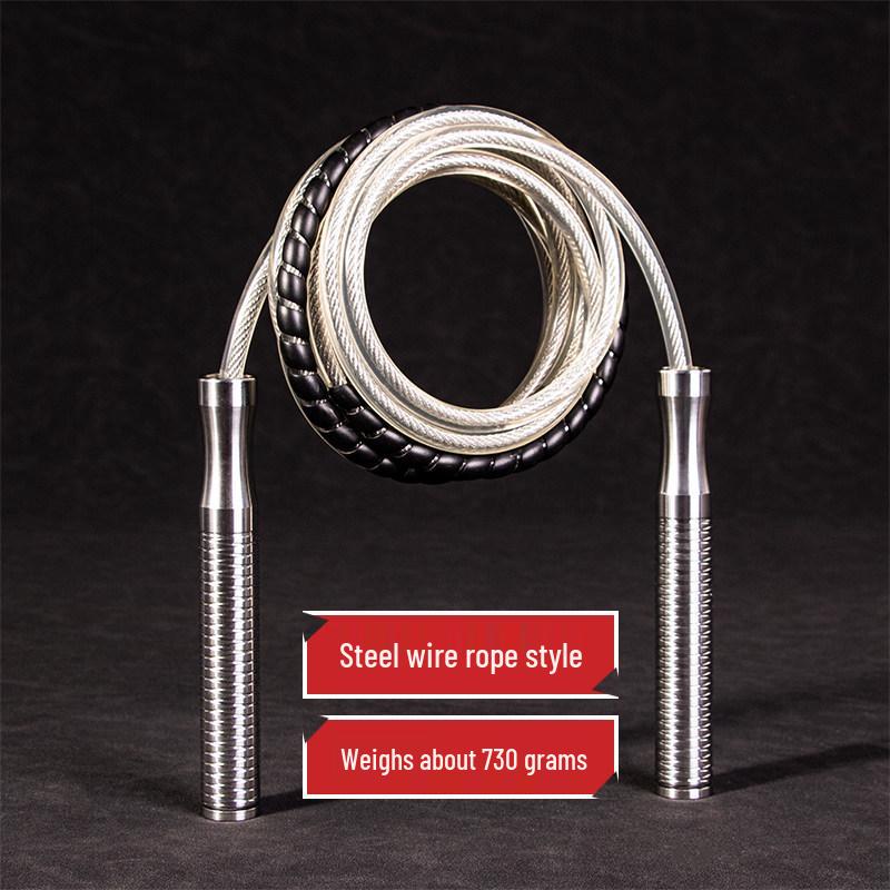 Weighted 8mm Stainless Steel Jump Rope for Fitness and Weight Loss