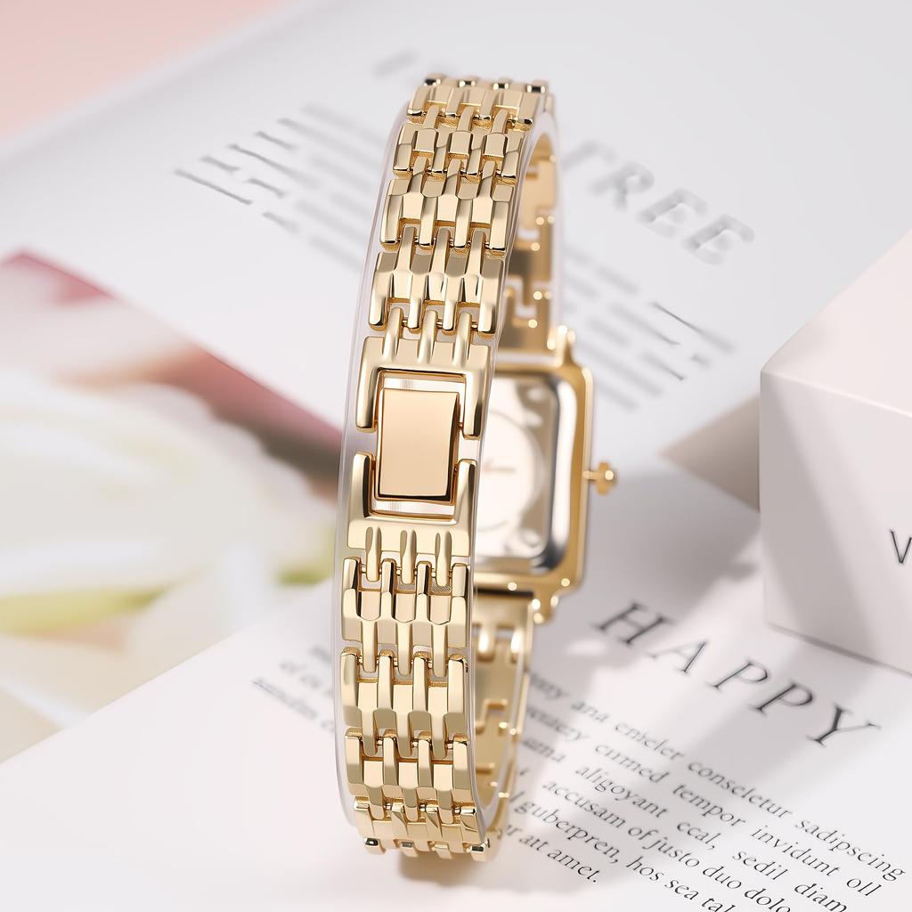 Square Watch Women Waterproof Gold Analog Display Fashion Quartz Watch Women Accessories - Birthday Anniversary Mother's Day Christmas Valentine's