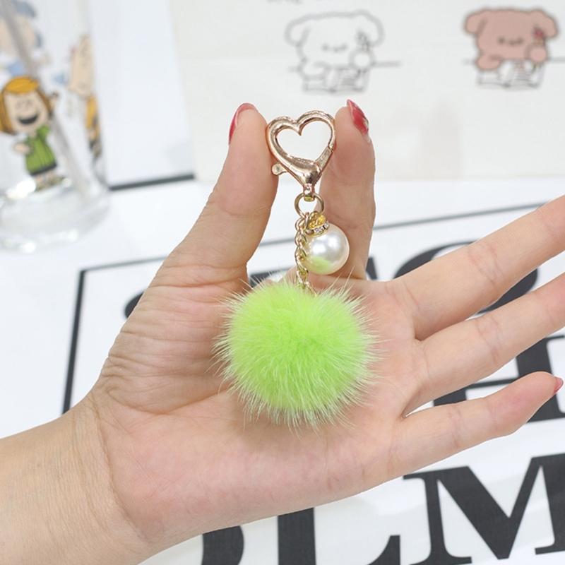 Plush Bag Pendant Practical Key Holder Decor Car Keyring Ornament for Backpacks