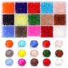 4/6/8mm Farbkristallperlen Set Facettiertes Glas Lose Perlen 15 Fächer/Box für DIY Armband Halskette Schmuckherstellung Zubehör Set