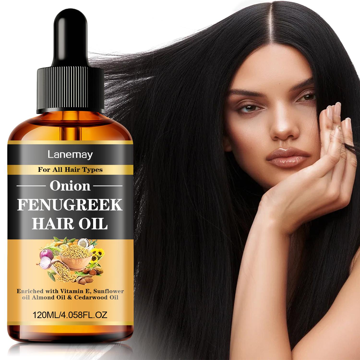 

Onion Fenugreek Hair Oil-Soft Hair And Protect Hair Roots-Promotes Hair Growth-Suitable For All Hair Types, 120ml