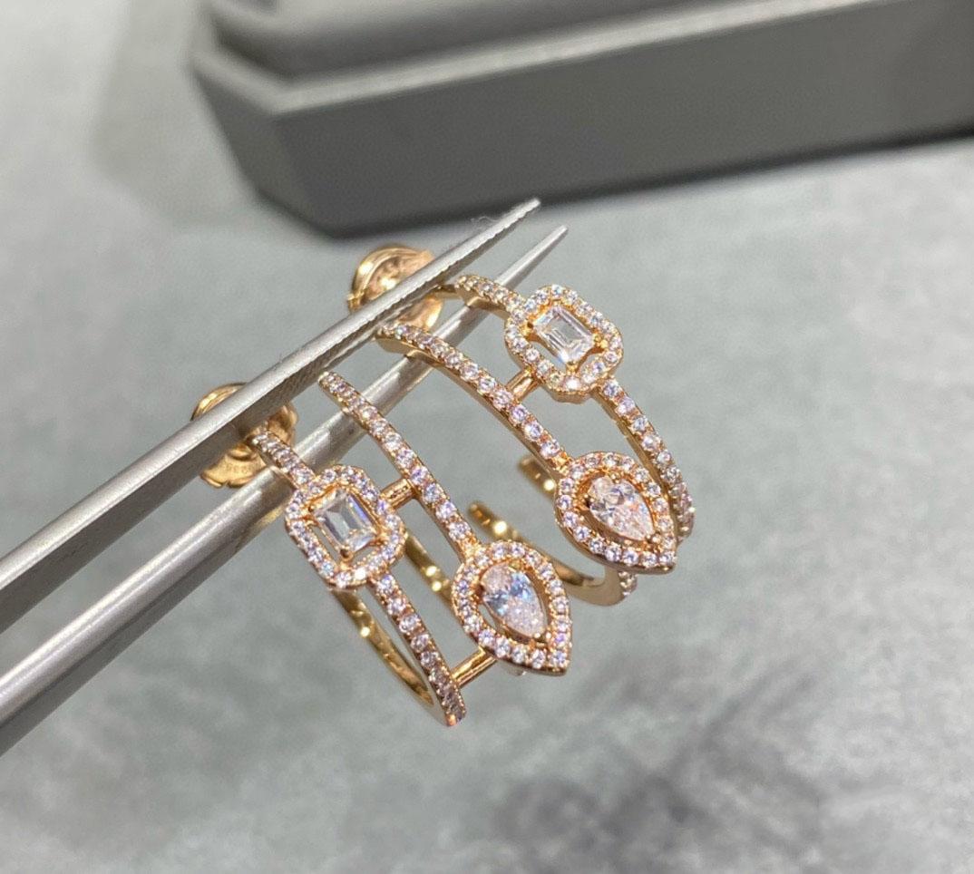 Новый Классический Горячий Бренд Винтажные Серьги для Женщин Превосходное Качество Роскошные Ювелирные Изделия Дизайнер Моды Движущийся Бриллиант Женские Серьги-Пусеты