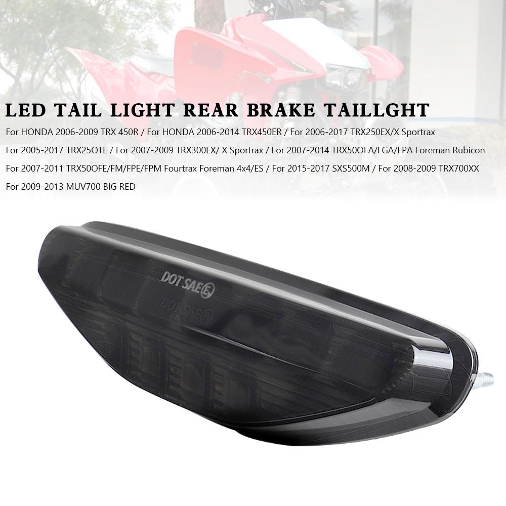 

LED Tail Light Rear Brake Taillight For HONDA TRX450R & TRX450ER 2006-2014 Black
