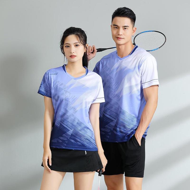 Men s Quick Dry Table Tennis and Badminton Jersey Set - Short Sleeve Team Shirt for Volleyball and Tennis Women s L