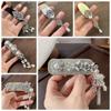 Crystal Ethnic Style Hair Clip Elegant Tassel Side Clip Chinese Style Tassel Hairpin  Bride