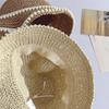 Breathable Straw Fisherman Hat Foldable Hollow Beach Cap Fashion Bucket Hat  for Spring Summer