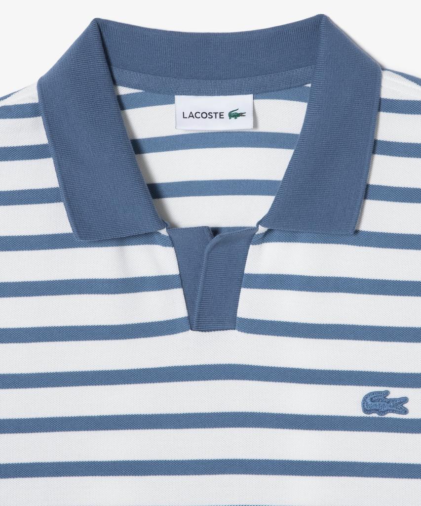 LACOSTE Men'S Contrast Neck Striped Short Sleeve Polo Shirt Ph486E-56G 776