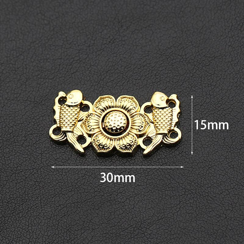 Metal Ancient Hanfu Cheongsam Mother Button Antique Buckle Retro Button Collar Buckle Clothing Button Accessories