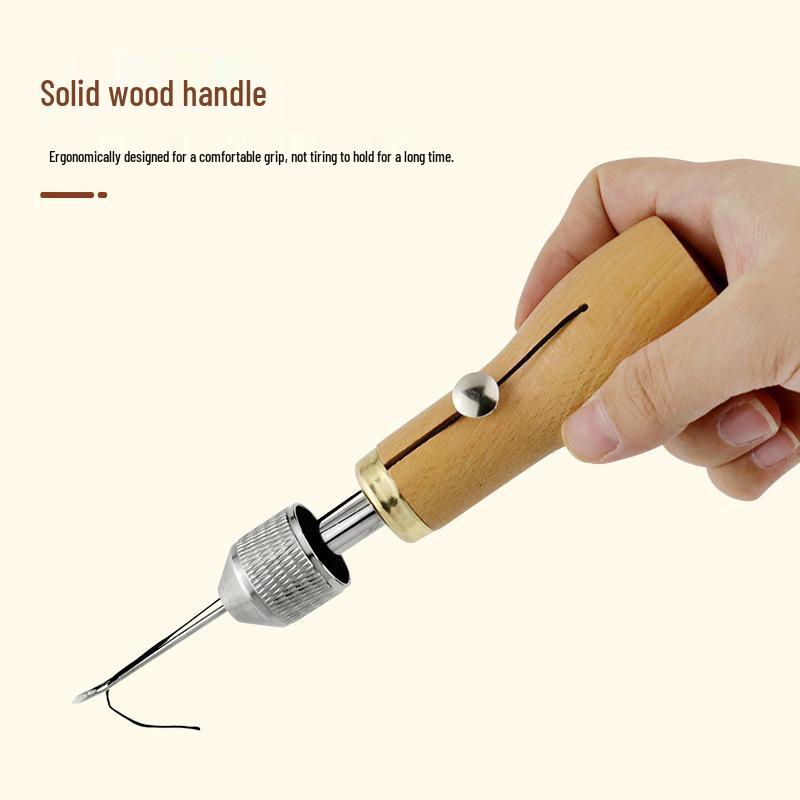 Leather Craft Sewing & Carving Tool Set with Waxed Thread and Canvas Awl