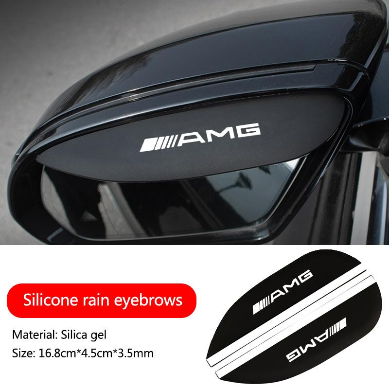 Parabrezza Parapioggia Visiera Parasole Protettore Specchietto Retrovisore Auto Per Mercedes Benz AMG W204 W205 W211 W212 W213 W176 GLA CLA Adesivo BG3