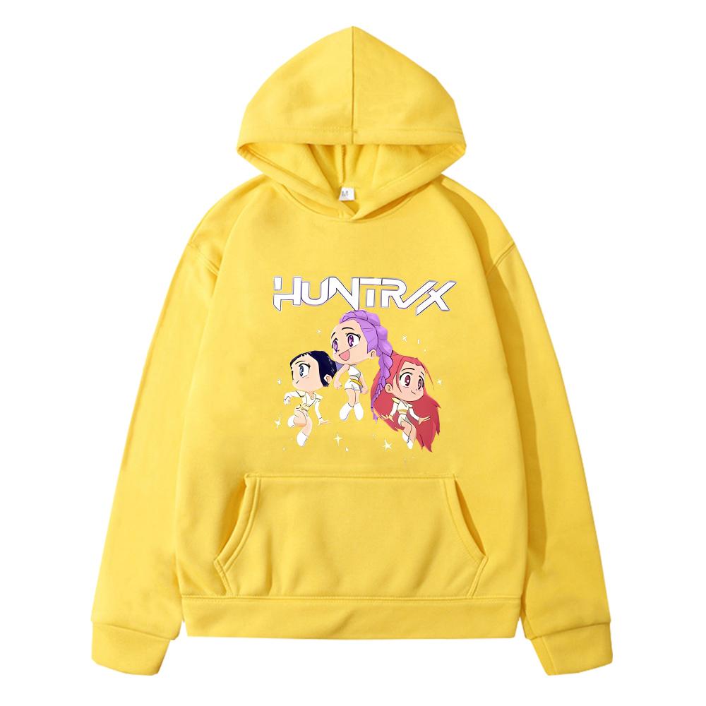 Kawai Head Portrait Sweet Casual kpop demon hunters kids Sweatshirt anime hoodie Jacket y2k sudadera Pullover kids clothes girl