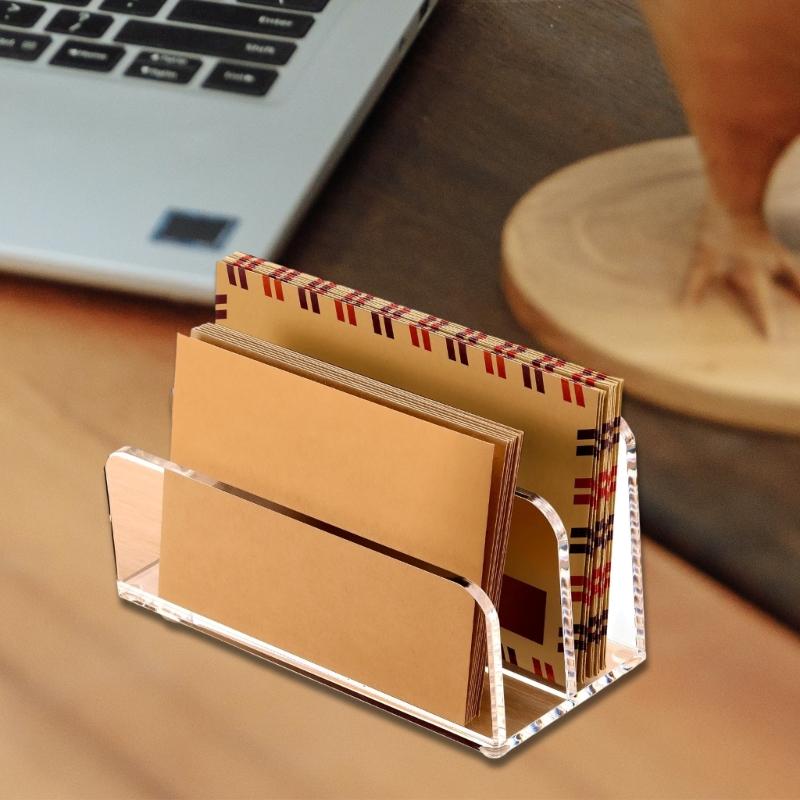 Multi Functional Acrylic Desktop File Organizers With Mail Document Storage Tray For Office Home Accessories