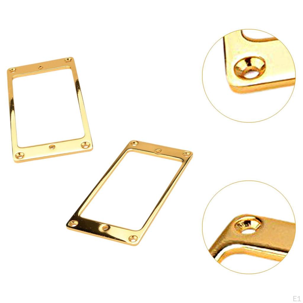 2 Pieces Brass Guitar Pickup Frame Humbucker Rings Pickups Cover Part