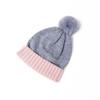Autumn and winter new pony * Li color matching children's hairball wool knitted hat thickened scarf set