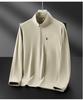 Men's Autumn/Winter Stand-Up Collar Fleece Sweatshirt: Warm Half-Zip, Long-Sleeve, Fashionable & Versatile for Outdoor Sports.