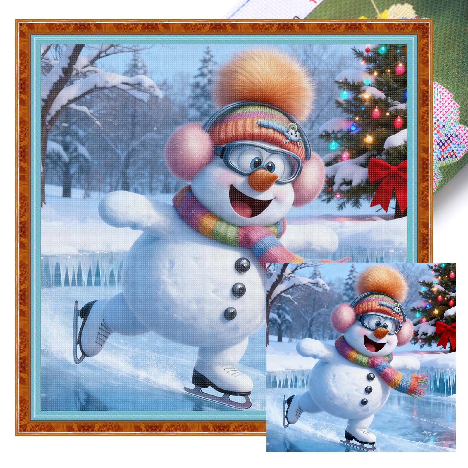 Рождественские Полные 11CT DIY Штампованные Наборы для Вышивания Крестом 40x40 см Игла для Вышивания Стартовые Наборы для Взрослых Домашний Декор