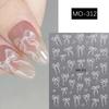 White Bows Nails Art Stickers Ribbon Bows Nail Decals 3D Bowknot Nail Sticker Nails Art Decoration for Women Girls