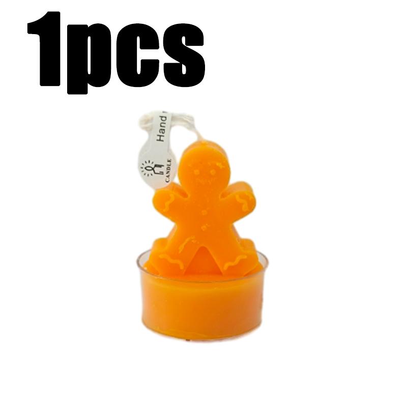 1/3PC Christmas Candles Gingerbread Man Christmas Tree Shape Scented Candles Handmade Aroma Candle Halloween Party Home Supplies