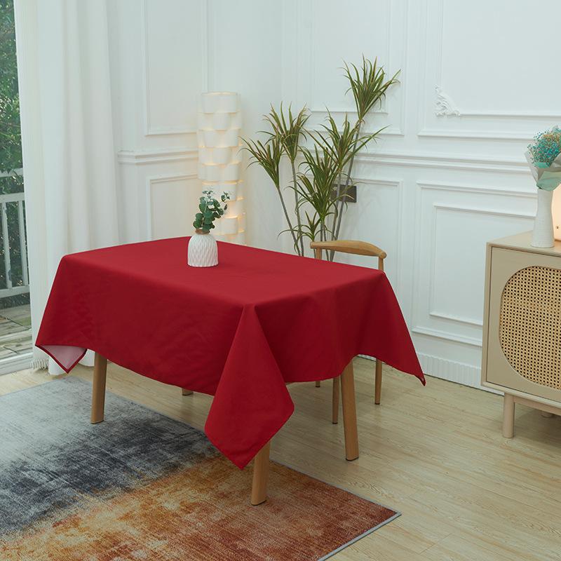 Nordic Minimalist Solid Color Tablecloth Water-resistant and Oil Resistant Restaurant Tablecloth Available in Multiple Colors