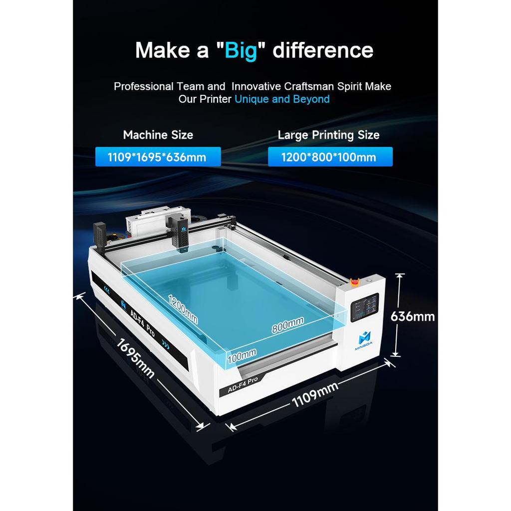 Mingda AD-F4 Pro 3d Channel Letter Printer Fast Precise & Profitable Signage Printing