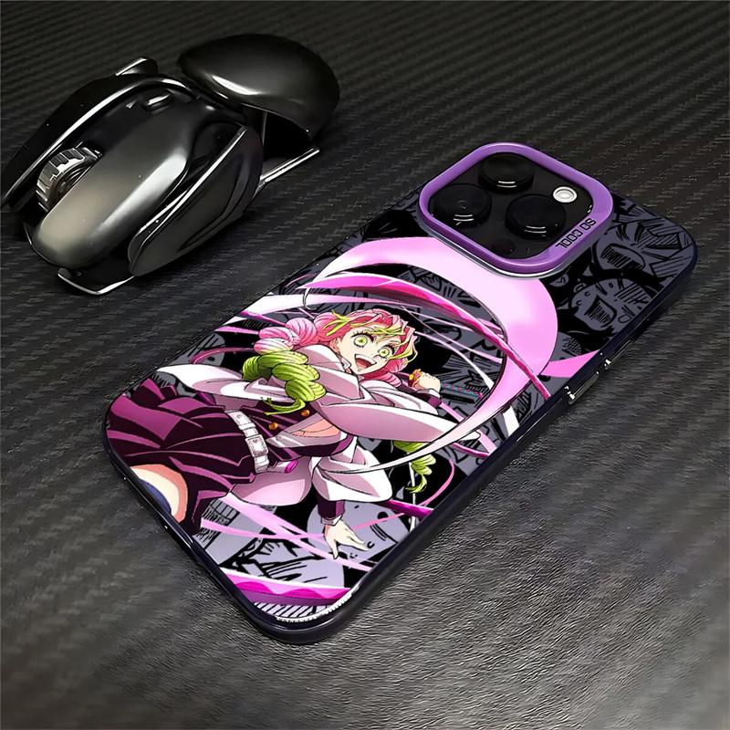Demon Slayer Cartoon Anime Frosted Case for iPhone 17 Air 16 E 15 14 Plus 13 12 Mini 11 Pro Max Acrylic Sheet Silicone Cover