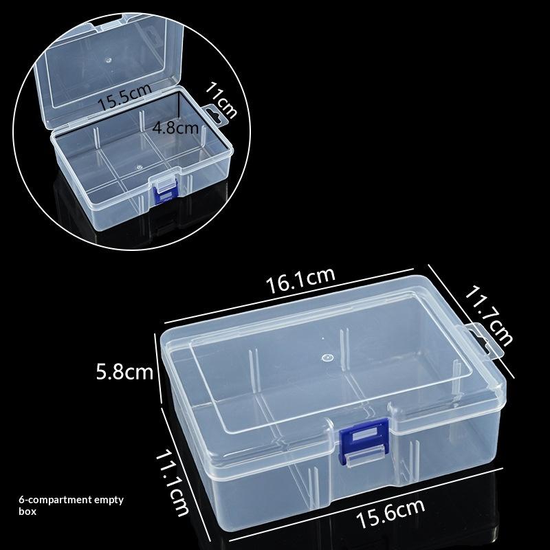Plastic Box Rectangular Box Translucent Box Packing Box Storage Box Dustproof Jewelry Storage Case Container