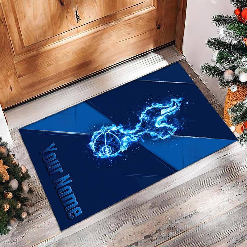 Tottenham Hotspur FC Printed Crystal Velvet Rug Non‑Slip Crystal Velvet Carpet For Sofa Bedroom Indoor Home Decoration