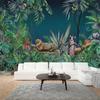 Tropical Rainforest Tapestry Soft Wall Hanging Fabric Animal & Plant Motifs Multi-Size Decor for Living Room & Bedroom