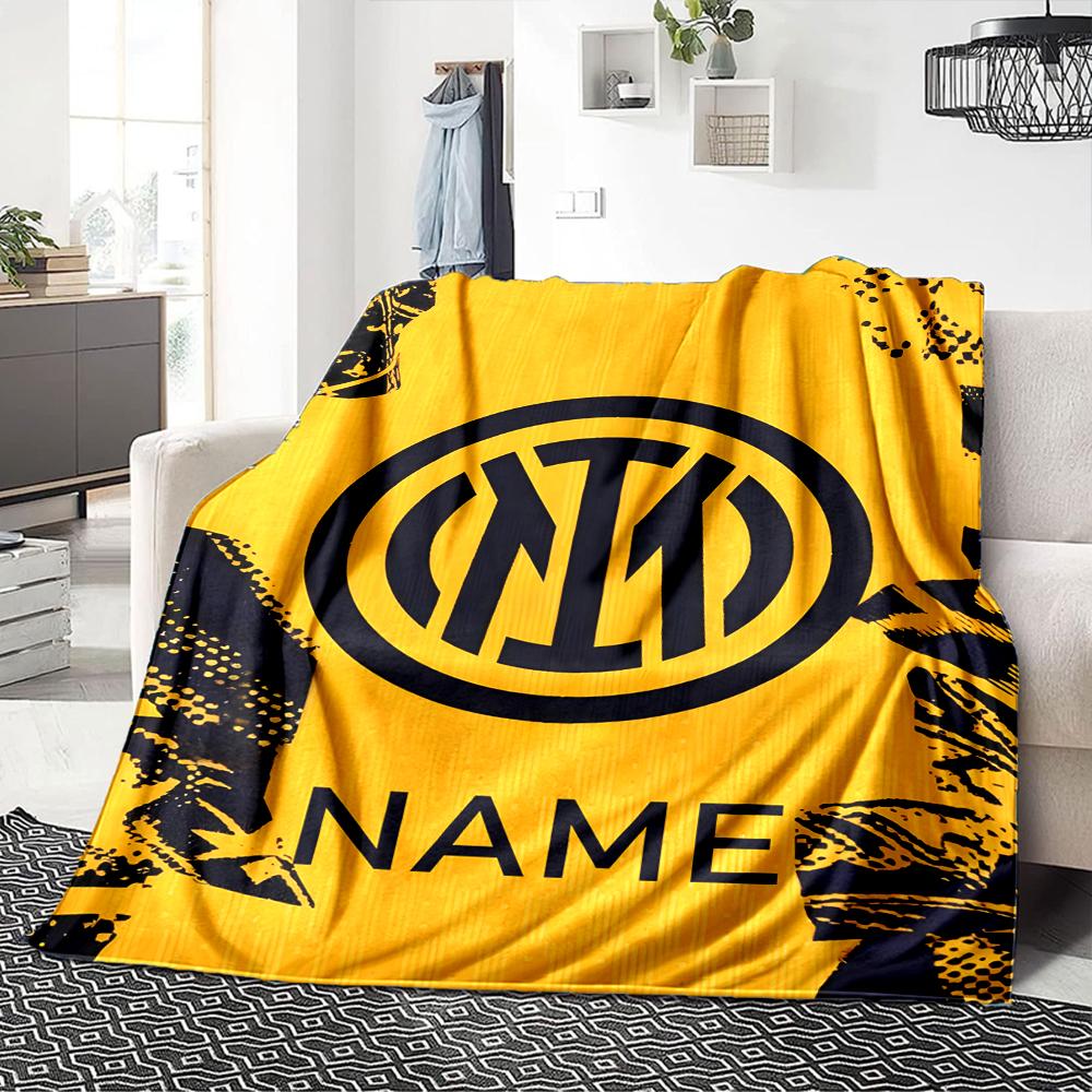 Custom Name Bayern Munich Crest Blanket for Couch & Bed, Plush Cozy Fuzzy Blanket Super Soft & Warm Blankets for Fall and Winter. 0908224