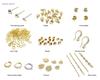 Brass Metal Blank Earring Studs Base Pins 14K Gold Plating Ear Post with Pad,DIY Jewelry Making Accessories Wholesale
