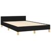 Bed Frame without Mattress Black 120 x 190 cm Fabric