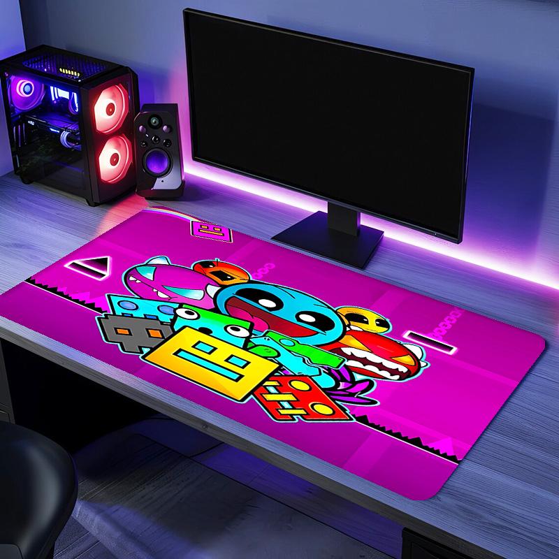 Geometry Dash5 Mouse Pad - Non-Slip Rubber Base, Smooth Surface for Work,Gaming,Office,And Home Use, Desk Mouse Pad
