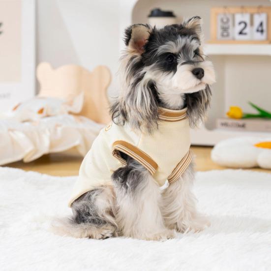 Süße ärmellose Hundekleidung Sommer Welpen T-Shirts mit D-Ring Atmungsaktives weiches Haustierkostüm für kleine mittlere Hunde Katzen