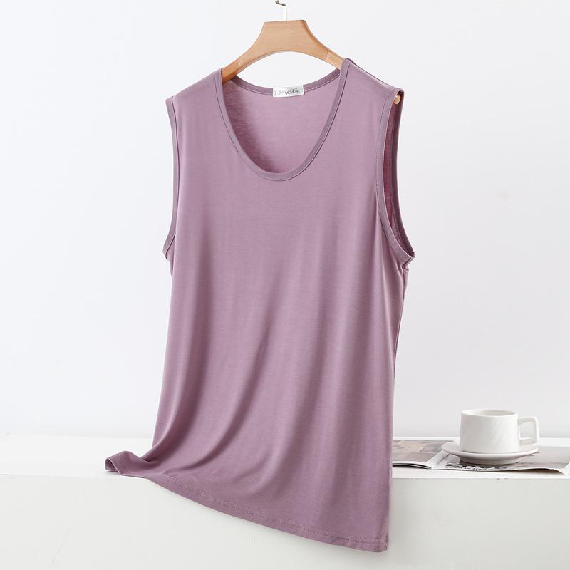 Modal Women's Sleeveless Pajama Top - Lightweight, Casual, Plus Size for Spring/Summer