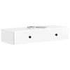 Wall Mounted Side Table High Gloss White 87.5 x 34.5 x 17 cm