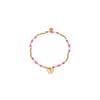 GEMCHIC Women's Multicolor Beaded Stackable Bracelets Set with Gold Butterfly Charm, Natural Stone & Stainless Steel Boho Wristband Jewelry