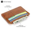 Luxury Genuine Leather Mini Wallet Slim 4 Slots Credit Card Holder Multi-Card Card Bag Women Men