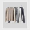 Luxury Tencel Wool Soft Long-Sleeve Slim-Fit Round Neck T-Shirt for Women - 2024 Autumn Collection