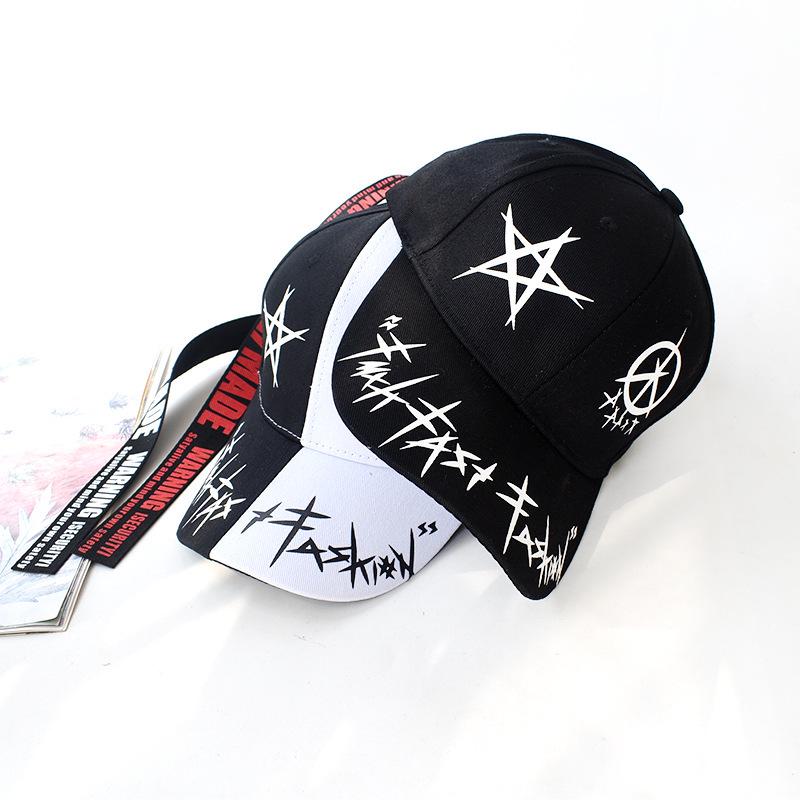 Gorra de Béisbol Trendy con Pico de Pato y Graffiti para Hombres y Mujeres - Estilo Hip Hop, para Exteriores