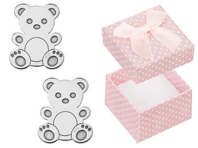 Silver Earrings Small Bears Oxidized Studs Bears For A Girl Silver